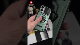 Anti-Fall iPhone 16 Case with Ring Holder – Multifunctional Push Window Funda Cover