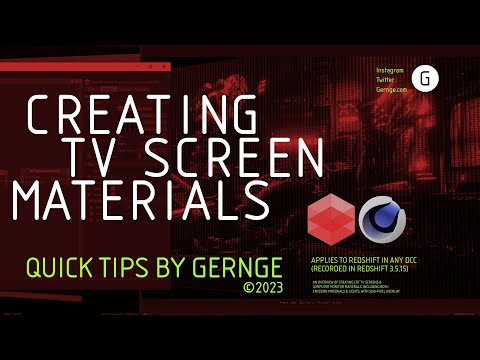 Gernge Quick Tips - Creating TV Screen Materials | Cinema 4D Redshift