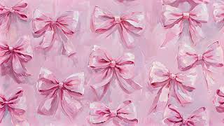 Pastel Pink Coquette Ribbons Aesthetic Background Wallpaper Screensaver | Coquette bow Frame TV art