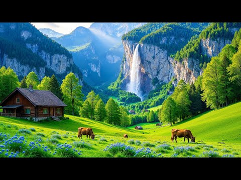 Alpine Meadow 🎶 Relaxing music relieves stress, anxiety and depression - Heal the mind, body, soul