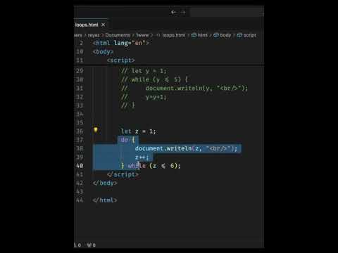 Loops (while and do while )  In Javascript | Short #2 | Learn with Reyaz