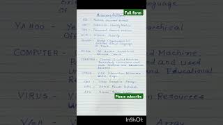 rume's Cottage/acronym/full form #knowledge #shorts#ytviral #ytshorts