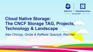 Cloud Native Storage: The CNCF Storage TAG, Projects, Technology & Landscape - Chircop & Spazzoli