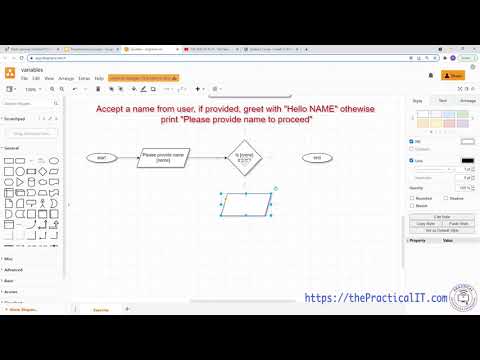 If the user provided name, greet the user - Simple Programming Exercise with Flowchart
