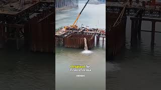 Howarebridgepiersbuiltatsea?#bridgepiers#infrastructure#bridgeconstruction#tiktok