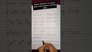 Alphabet writing patterns for kids #kids #Preschool nursery ABC