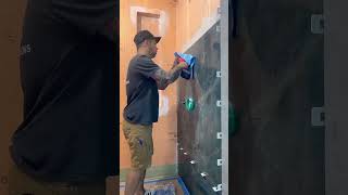 Measure 10 times measure again then cut once #diy #tile  #construction #tilingtips #slabs #bathroom