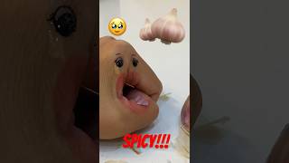 SPICY 🧄GARLIC 🥹#funny #shortsvideo #eating #asmreatingshow #handyeatingshow