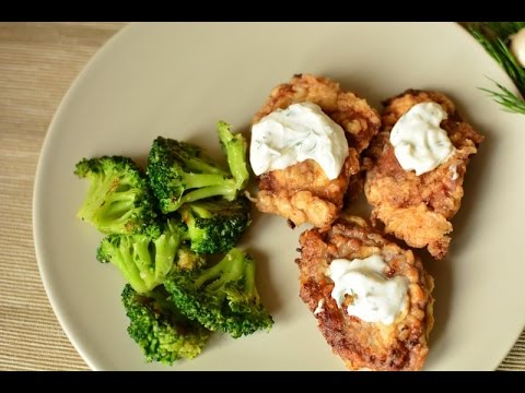 Beef Schnitzel with Broccoli and Garlic Sauce (35 minutes)