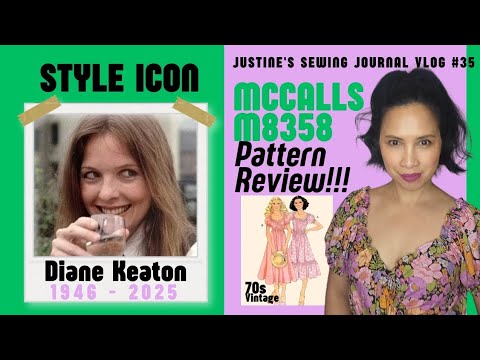 Sewing the Mccall's 70s Wrap Dress / Tribute to the Style Icon Diane Keaton