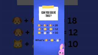 Can You Solve This Emoji Math Puzzle? 🧠#BrainTeaser  #MindChallenge #FunQuiz  #KidsQuiz #RiddleTime