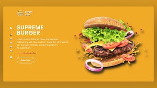 Coding a Dribbble Design || Supreme Burger Web Design || Html, CSS and JavaScript