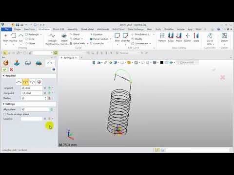 ZW3D CAD Tutorial 7  Spring Design