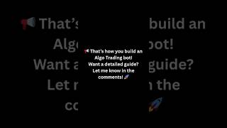 How to Make Your Own Algo Trading Bot in 60 Seconds | AlgoTrader Live #shorts #trading #algotrading