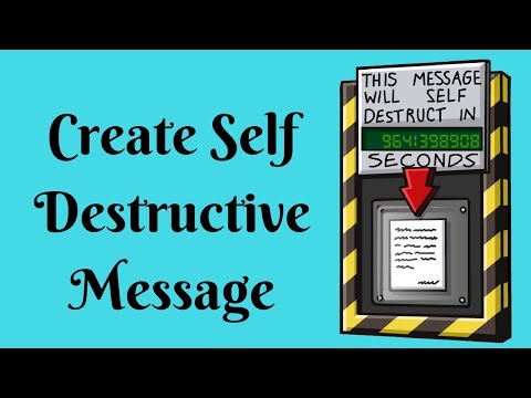 How to send self distructive message