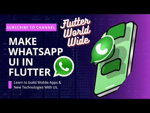 WhatsApp UI Clone in Flutter - (Part 1) || Flutter World Wide || #programming #tutorial #flutter
