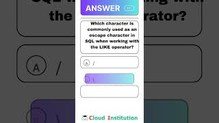 SQL Interview Question | Escape Character