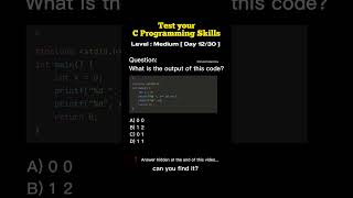 Day 12 Think you know C programming? Test your knowledge with this MCQ! @5minutesprogramming