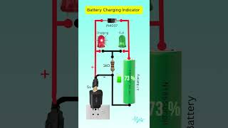🔋 Simple Battery Charging Indicator 🚨 | Basic Circuit  #shorts #battery #circuit