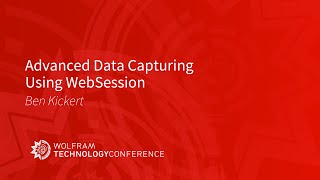 Advanced Data Capturing Using WebSession