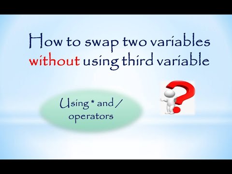 Swapping of variables using * and / operators | Subha Sree