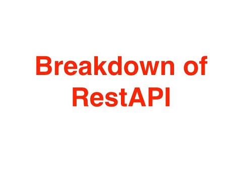 Breakdown of RestAPI
