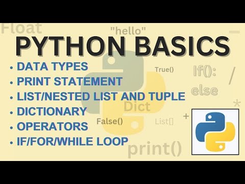 Python Basics: Data Types, Operators, Loops, and More | Coding Examples for Beginners