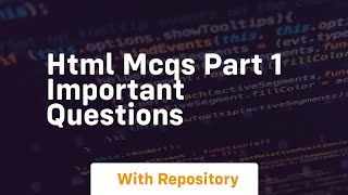 Html mcqs part 1 important questions