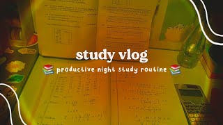 Night study routine🌙: study with me at night | a productive day in my life🌿