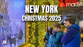 Macy’s Holiday Windows 2025 ✨ New York City Christmas Decorations Walking Tour in 4K