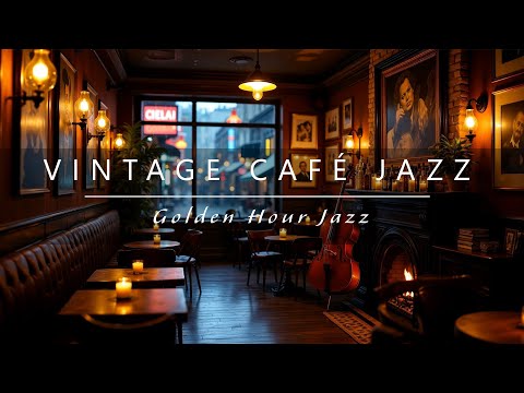 Vintage Café Jazz | Golden Hour Ambience with Saxophone Music