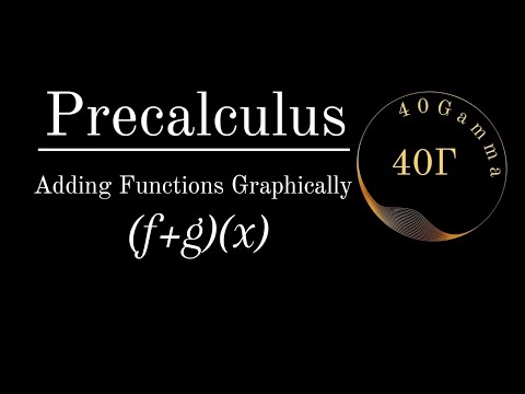 Precalculus | How to Add Functions Graphically | 40Gamma