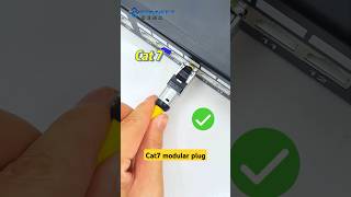 How to Easily Connect a Cat7 Shielded internet Ethernet Plug RJ45 connector #diy #cabling #cat7