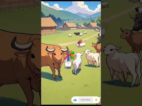 Cat Celebrates Eid al-Adha with Buffalo, Cows & Sheep | Cute Animal Eid Story 2025