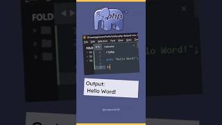 PHP Hello World in 28 Seconds 🚀 | PHP for beginners #shorts