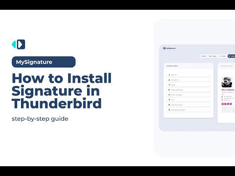 How to Install Signature in Thunderbird
