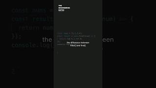 The difference between filter() and find() in JavaScript!