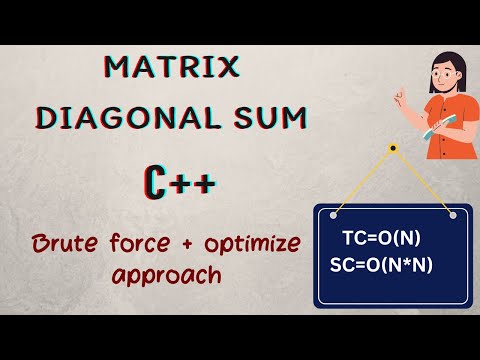 MATRIX DIAGONAL SUM || Leetcode Daily Challenge|| POTD