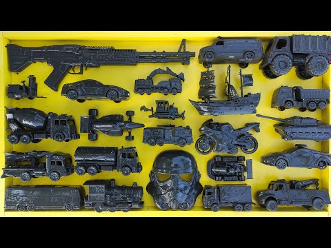 Cleaning Toy Racing Cars, Dump Trucks, Trains, Garbage Trucks, Ambulances, Forklifts, Masks