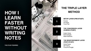How I Learn Faster Without Writing Notes / how to study faster without taking notes / Study smarter