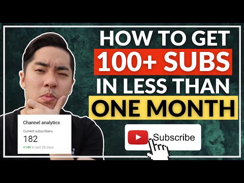 How to get 100+ SUBSCRIBERS in UNDER a MONTH!