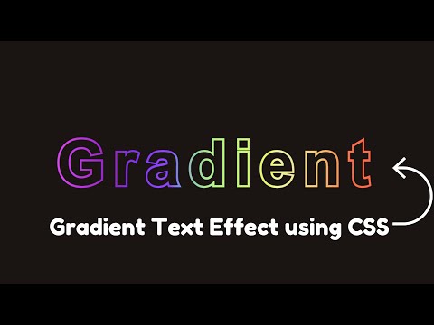 Gradient Text effect using HTML and CSS