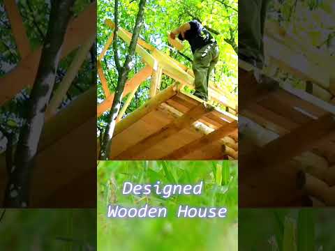 Build a specially designed wooden house in the forest #construction #building #builder #buildingahou