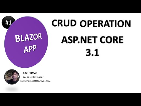 #1 Crud Using Blazor with Entity Framework Core in Asp.Net Core 3.1 Tutorial