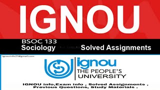 BSOC 133 IGNOU | All SOLVED ASSIGNMENT 2020-21