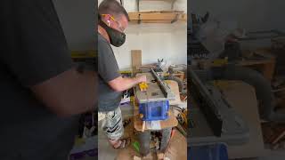 Next step on the cross is to add the chamfers to the ends using the router table.