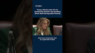 Trump official opposes Zionism during public hearing