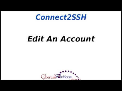 Connect2SSH - Editing An Account (Username)