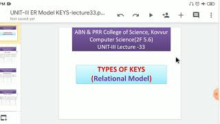 BCOM DBMS LECTURE 33