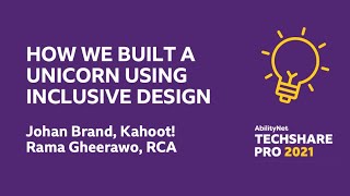 How inclusive design built a billion-dollar business : Johan Brand,  Kahoot! TechShare Pro 2021: